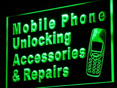 Mobile Phone Accessories Repairs Neon Light Sign